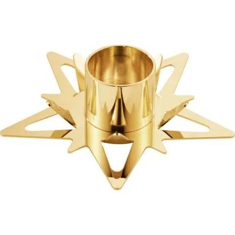 Georg Jensen Star Kerzenhalter Set, 2 St., Goldplattiert
