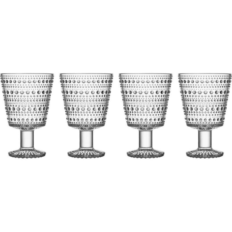 Iittala Kastehelmi Kelch 0,26 l klar 4 Stück