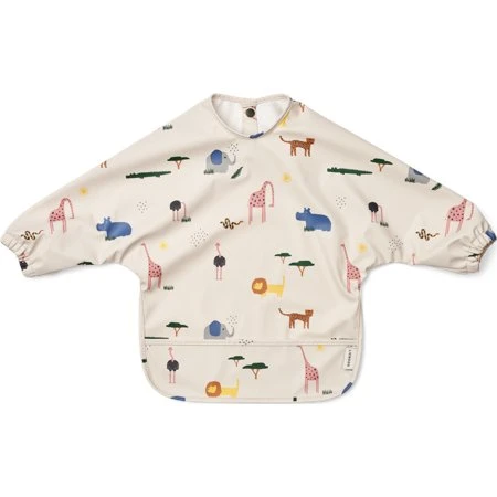 Liewood Merle Wasserdichte Langarm-Latzhose Safari Sandy Mix