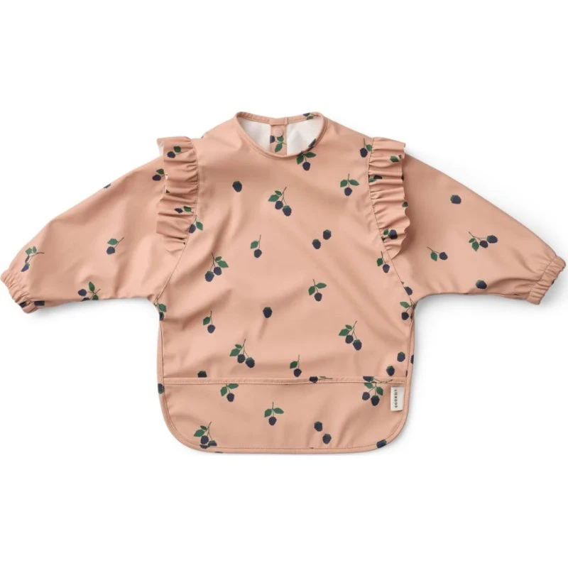 Liewood Merle Ruffle Cape Bib Berry / Pale Tuscany