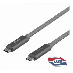 deltaco USB-C Kabel 1 m, 10 Gbit/s, 100 W, geflochten