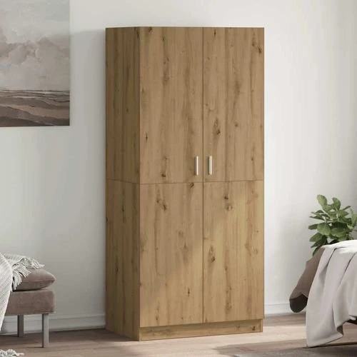 vidaXL Kleiderschrank Artisan-Eiche 80x52x180 cm