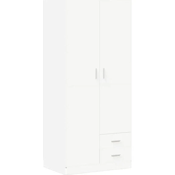 vidaXL Kleiderschrank Weiß 80x52x180 cm