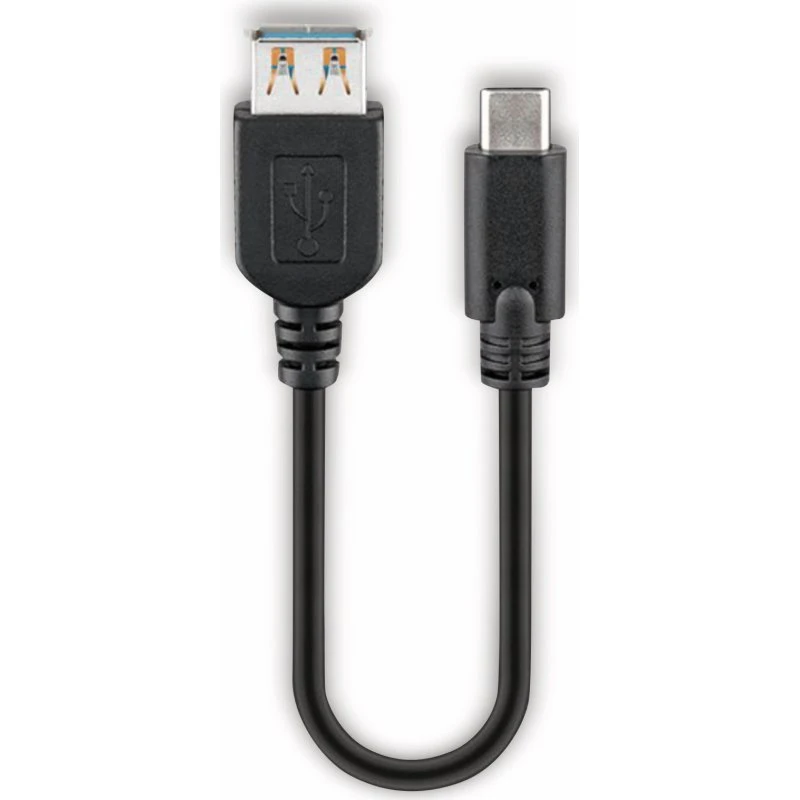 Goobay 67894 USB-C auf USB-A 0,2 m, schwarz
