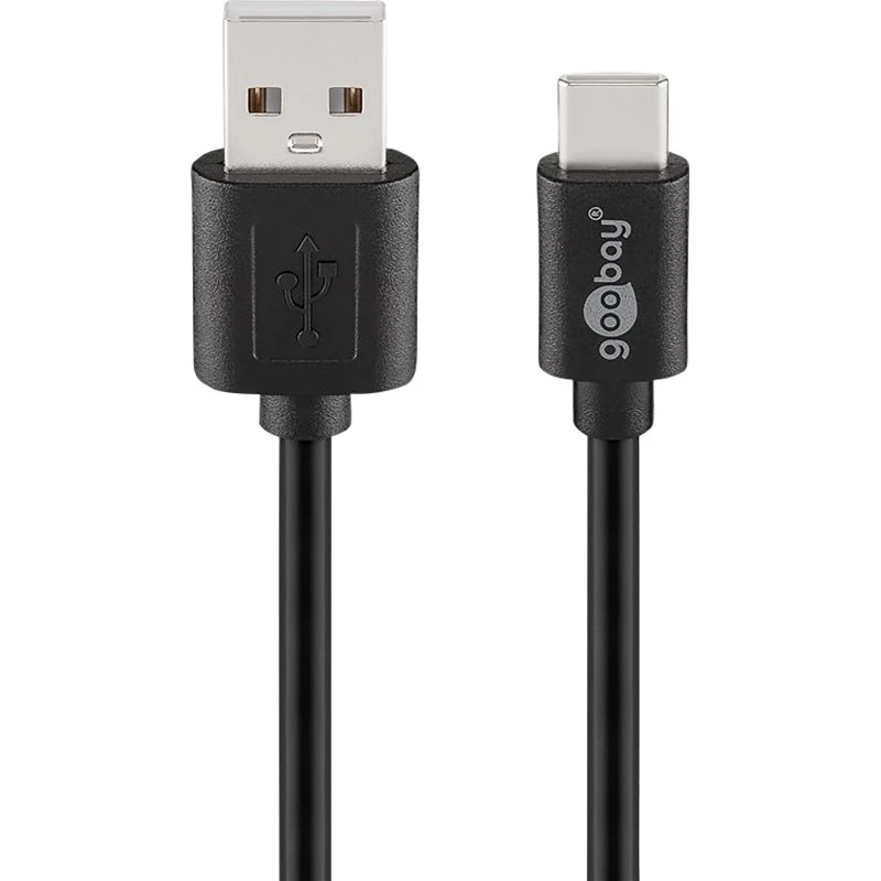 Goobay 55468 USB-C auf USB-A Kabel 1,8 m schwarz