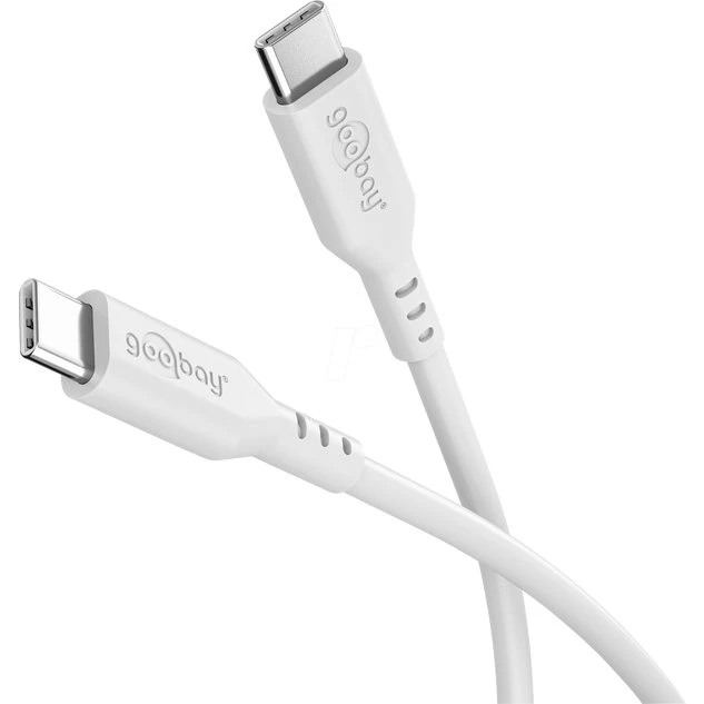 Goobay USB-C Silikonkabel 1,5 m weiß