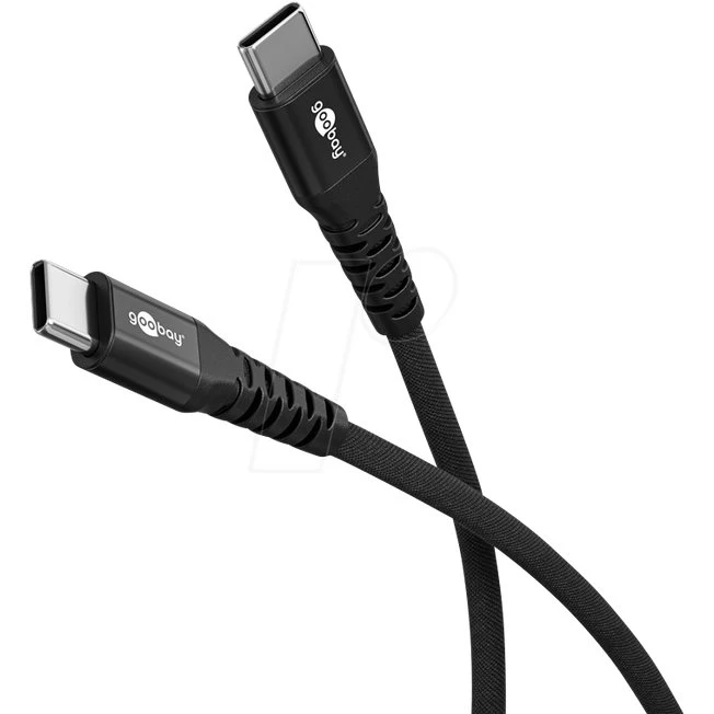 Goobay 73953 USB-C Supersoft Kabel 1m schwarz