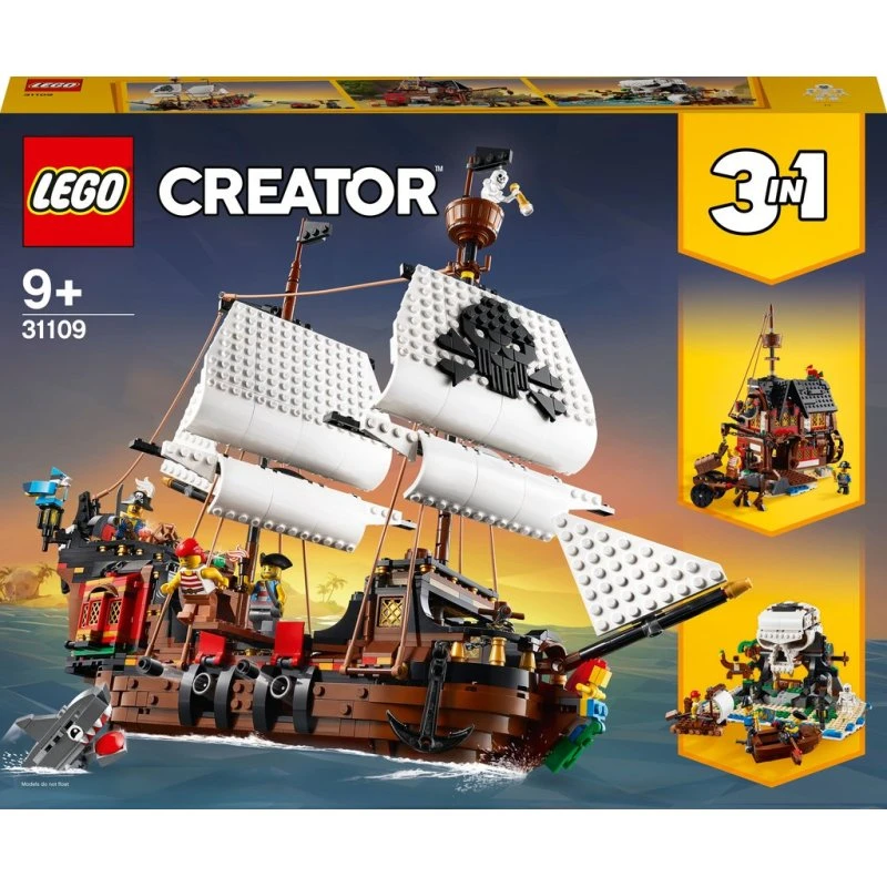 LEGO Creator 31109 Piratenschiff – 3-in-1 Bau- und Spielset