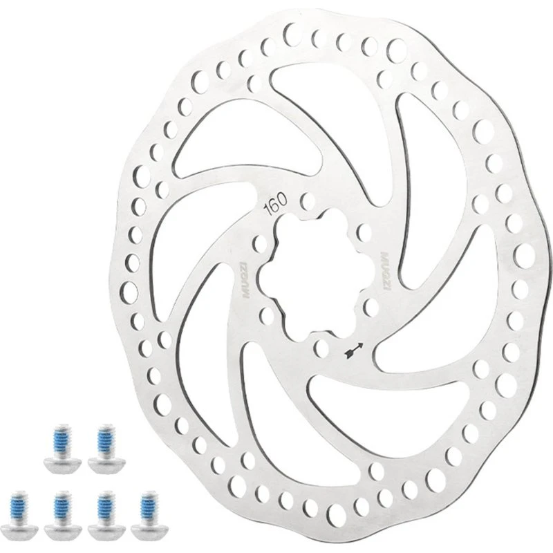 M-WAVE Bremsscheibe BD-160, 160 mm, Edelstahl, 6-Loch, silber