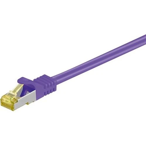 Goobay CAT 6A S/FTP Patchkabel 0,5 m violett (CAT 7 Rohkabel)