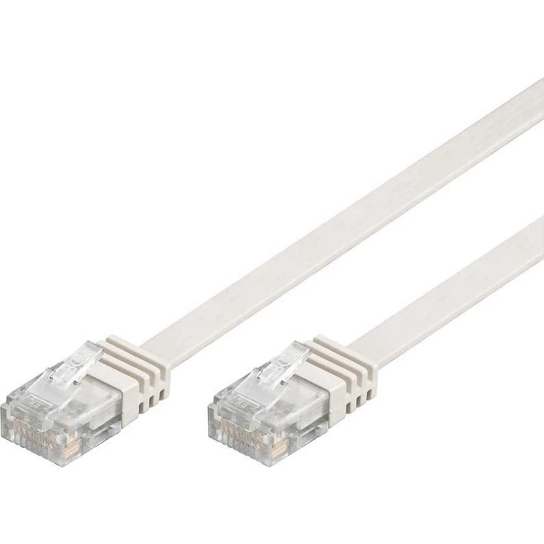 Goobay 95156 CAT 6 Flachkabel 10 m weiß