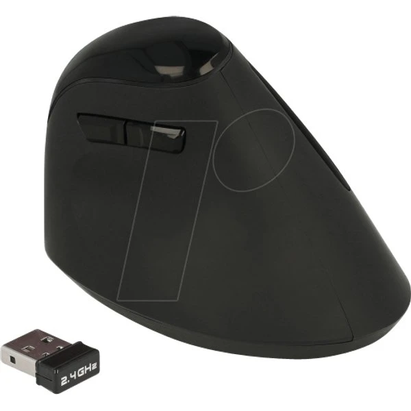 Delock 12599 Ergonomische vertikale USB-Maus kabellos schwarz