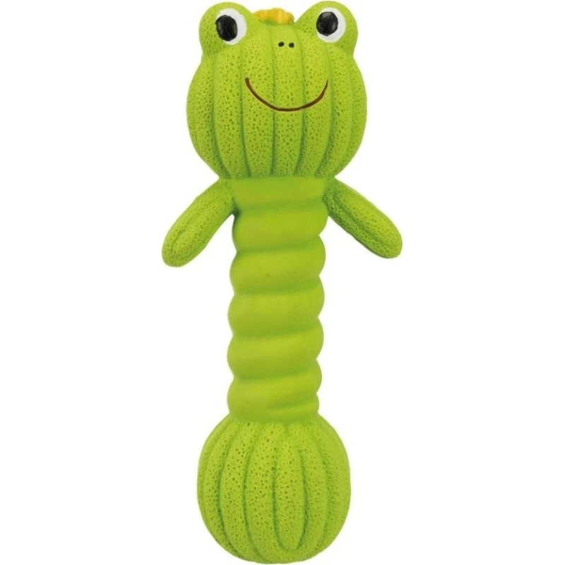TRIXIE Frosch-Hantel Hundespielzeug, Latex, 18 cm