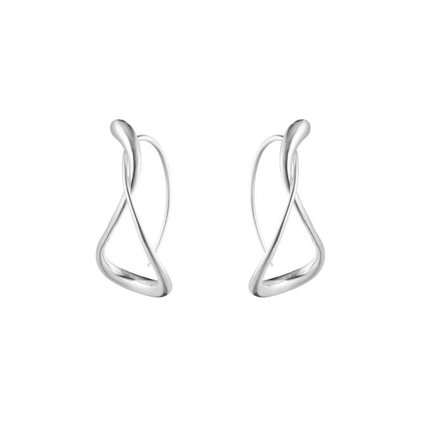 Mercy Großes Silberne Hoops-Ohrschmuck