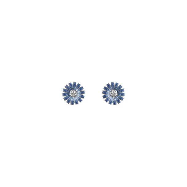 Georg Jensen Daisy Ohrstecker blau