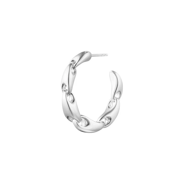 Georg Jensen Reflect Silber-Kreolen-Ohrhänger, groß, einzeln
