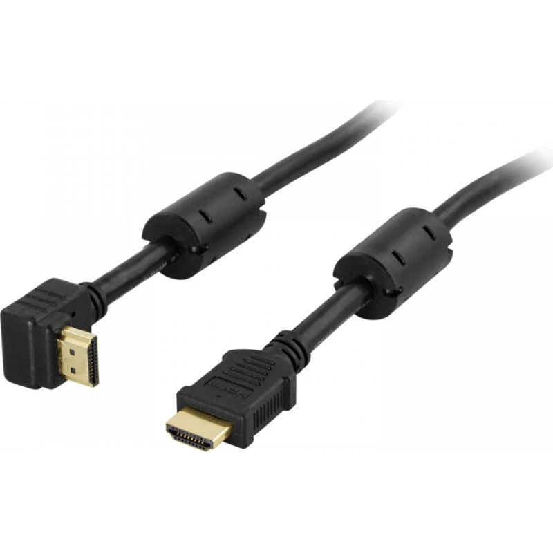 deltaco Abgewinkelt HDMI-Kabel 5m schwarz