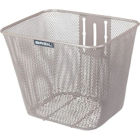 Basil Bilbao Fahrradkorb vorne nude metallic 26x22x27 cm