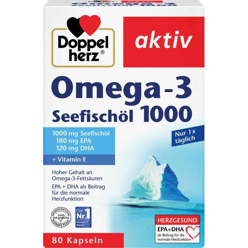 Doppelherz Omega-3 Seefischöl 1000 (80 Kapseln)