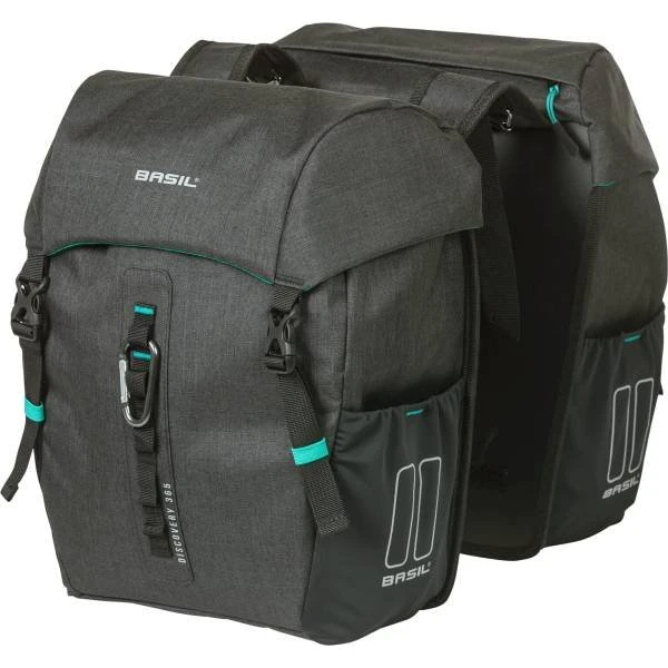 Basil Discovery 365D Doppeltasche 18L schwarz/türkis