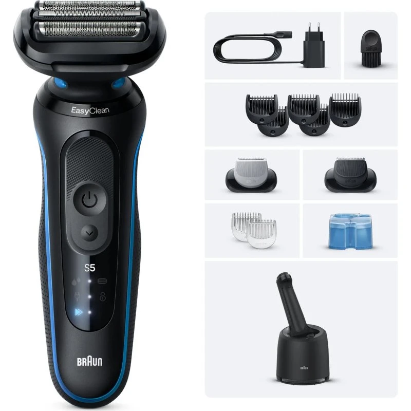 Braun Series 5 52-B7650cc Nass/Trocken-Rasierer, 50 Min, Blau
