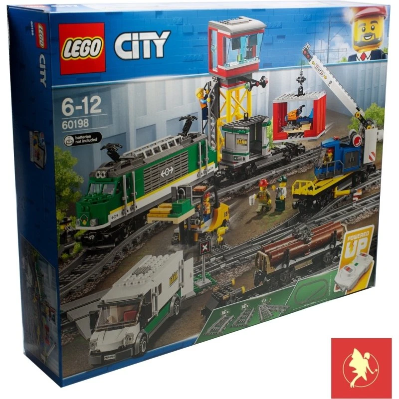 LEGO City 60198 Güterzug – motorisierte Lokomotive mit Bluetooth