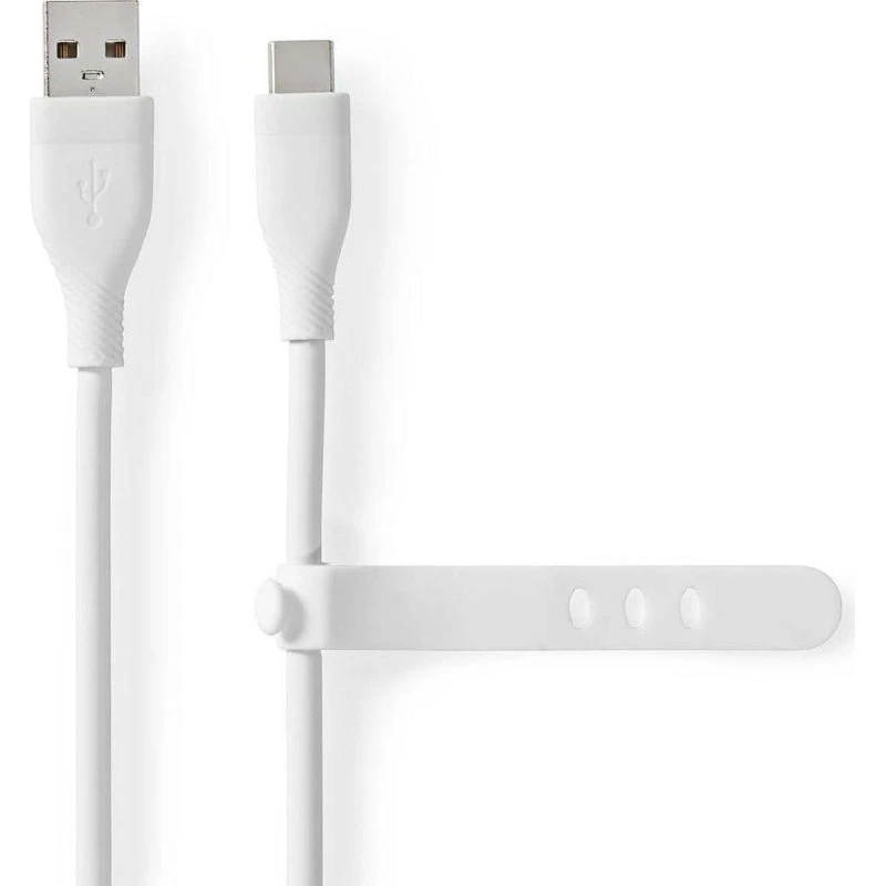 Nedis USB-C 1,5 m Silikonkabel weiß