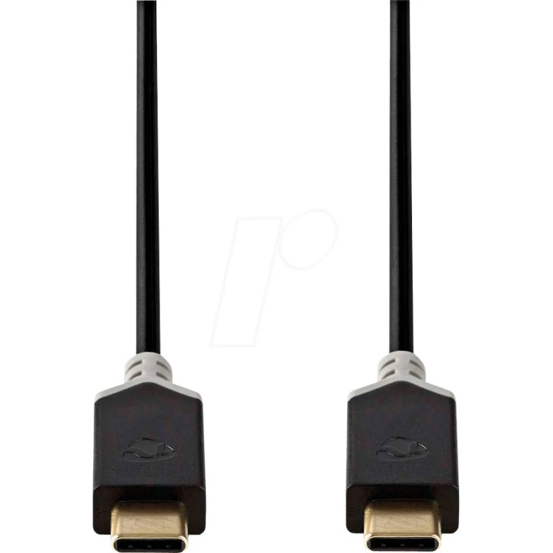 Nedis USB-C-Kabel 1 m 60 W 4K 5 Gbps anthrazit