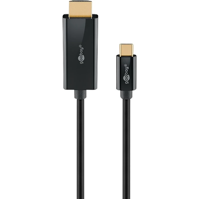 Goobay 75696 USB-C auf HDMI 4K 60 Hz Kabel 1 m schwarz