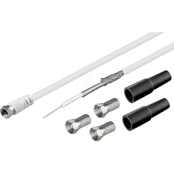 Goobay 51625 100 dB Koax-Antennenkabel-Set 20 m weiß