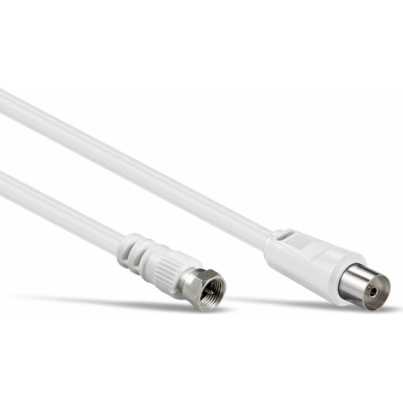 Goobay 11829 SAT-Kabel F/Koax 1,5 m weiß