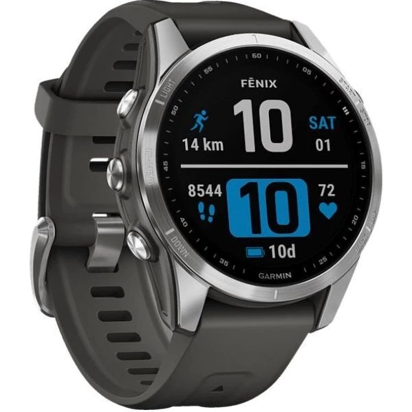 Garmin fenix 7S Silber Graphit mit Silikonband