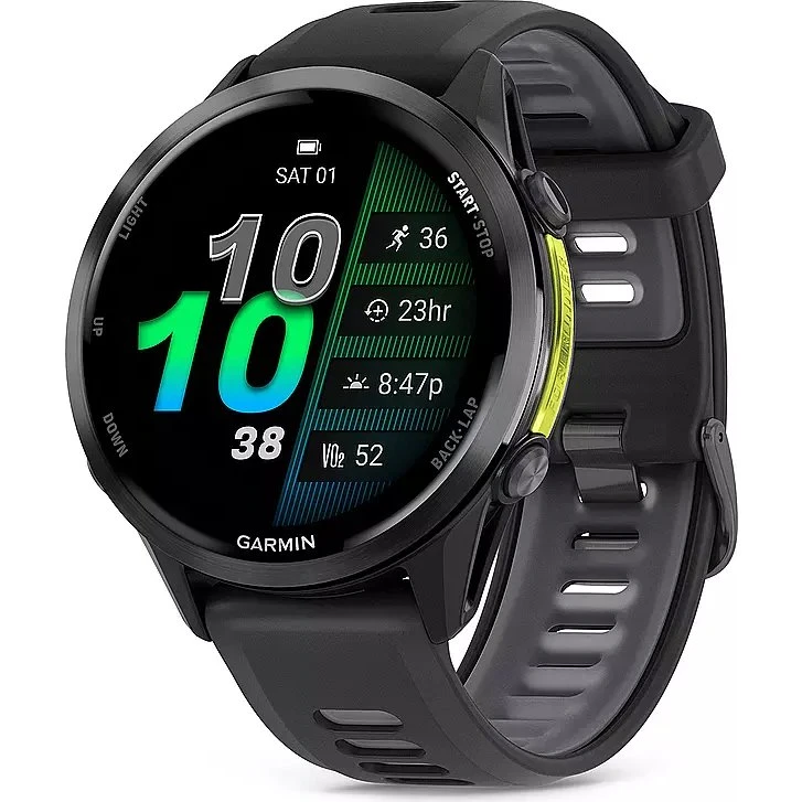 Garmin Forerunner 970 Steinweiss/Titanium mit Silikonarmband 22mm