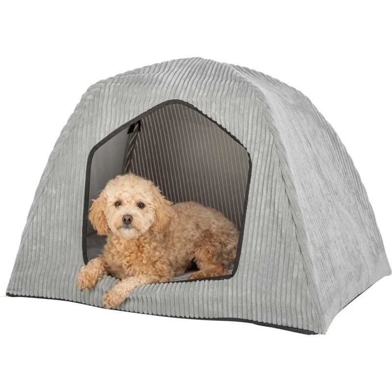 TRIXIE Vital Höhle Jonna, Cordplüsch, hellgrau