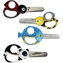 Fiskars Kinderschere Panda, 13 cm, stumpfe Spitzen