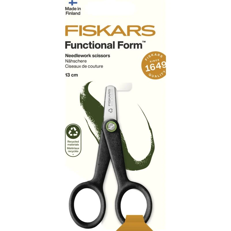 Fiskars Functional Form ReNew Nähschere 13 cm Schwarz