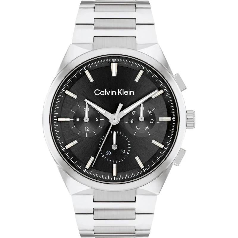 Calvin Klein ARCHITECTURAL MULTI Herrenuhr, Edelstahl, Datum, Grün