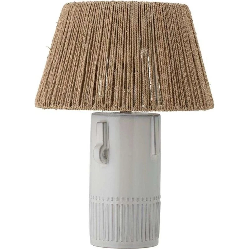 Bloomingville Rama Tischlampe Weiß, Steingut, 40,5x66 cm