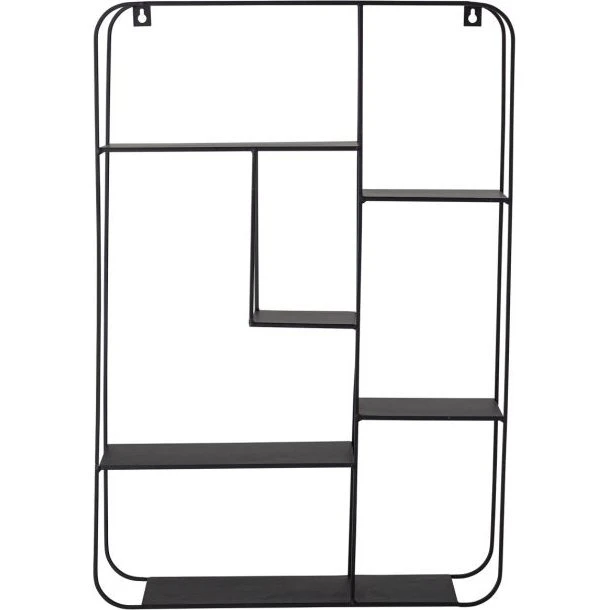 Bloomingville Ebert Wandregal Schwarz Metall 62x42 cm