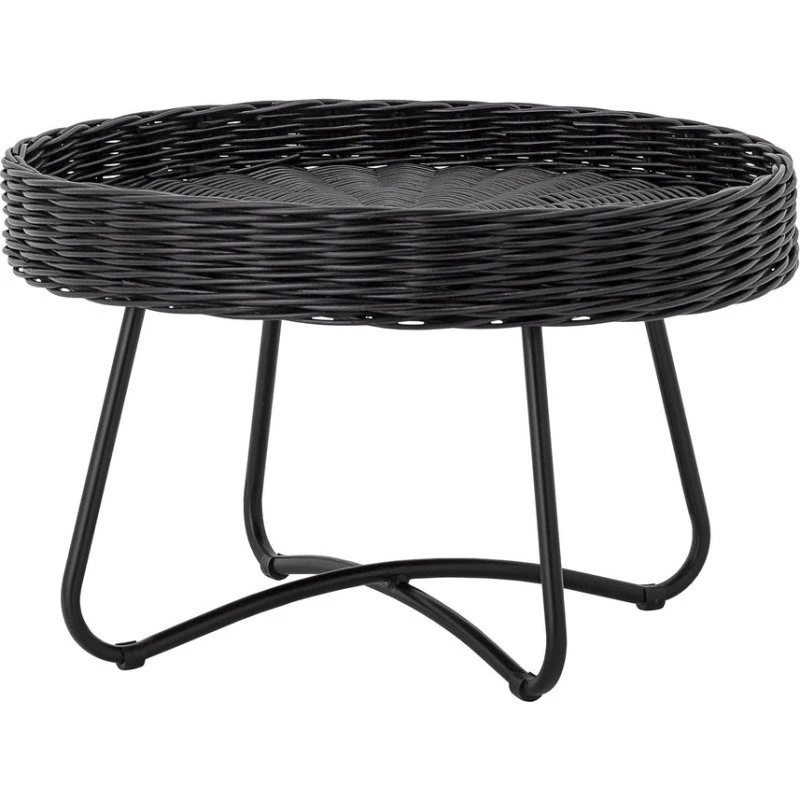 Bloomingville Hattie Couchtisch Schwarz Rattan 60x40 cm