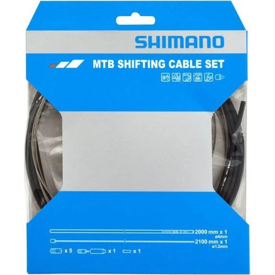 Shimano MTB Schaltzug Set Edelstahl schwarz