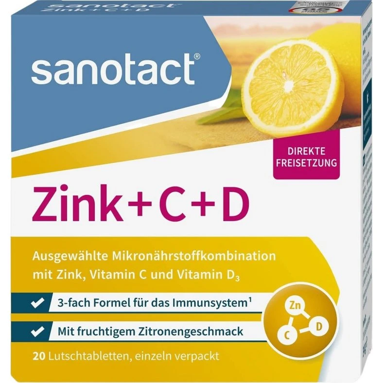 sanotact® Zink + C + D Lutschtabletten (20 St.)