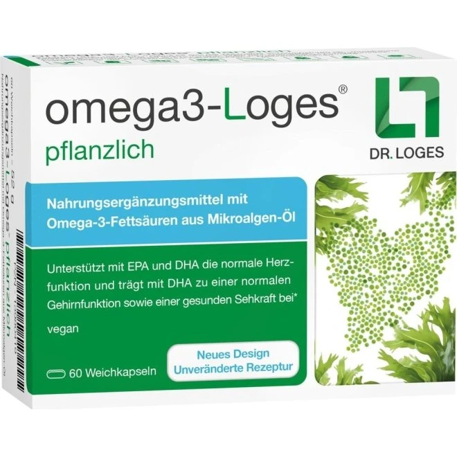 Omega3-Loges pflanzlich Kapseln 60 St