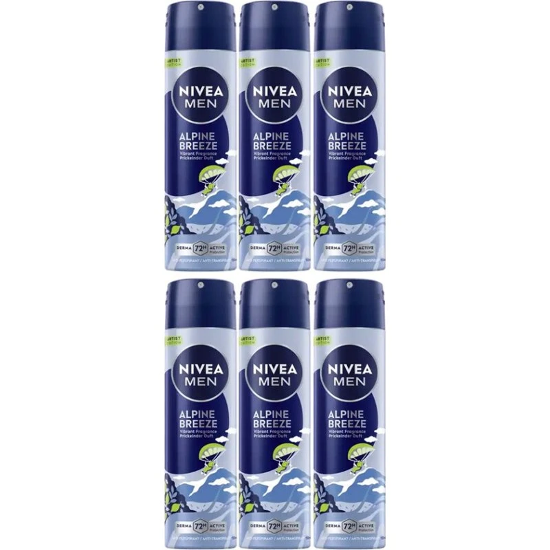 NIVEA MEN Anti-Transpirant Deospray Alpine Breeze 6x150ml