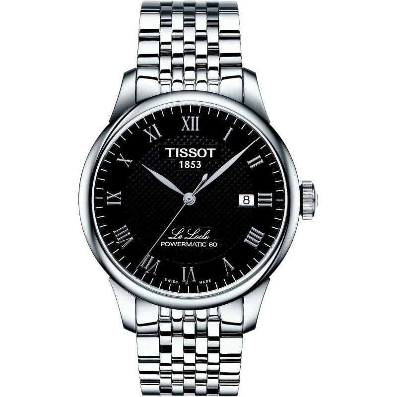 Tissot Le Locle Powermatic 80 20. Jubiläum 39mm Silber/Schwarz