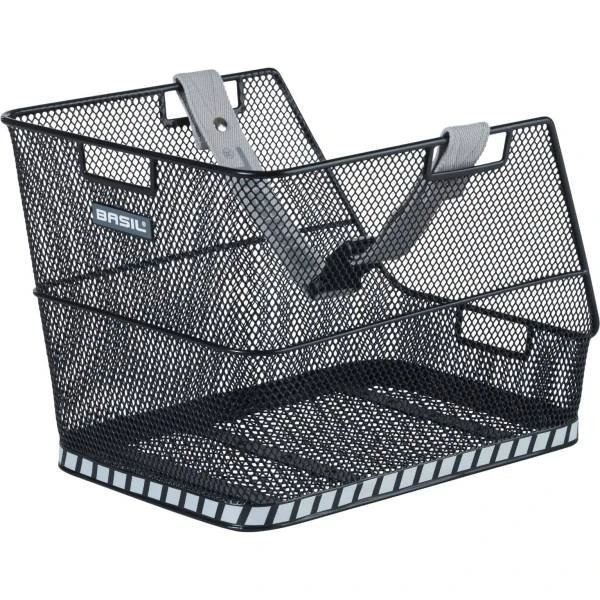 Basil Class Schulranzen-Fahrradkorb schwarz 38×31×27 cm