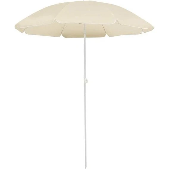 vidaXL Sonnenschirm Stahlmast Sand 180 cm