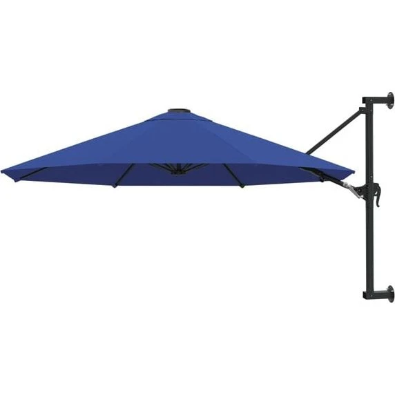 vidaXL Wandsonnenschirm 300 cm Blau mit Metallmast