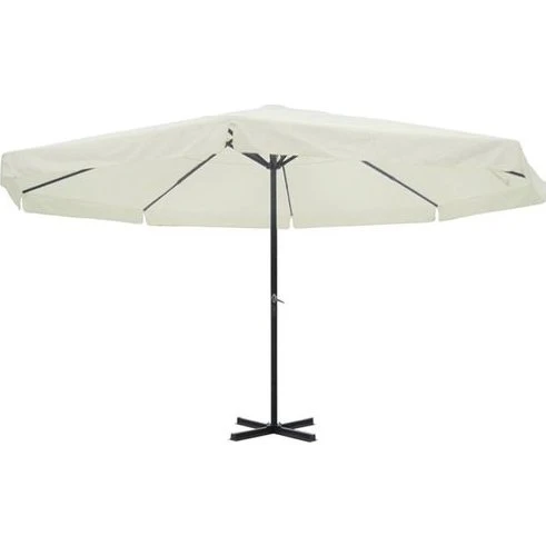 vidaXL Sonnenschirm Weiß Aluminium 500 cm 40301