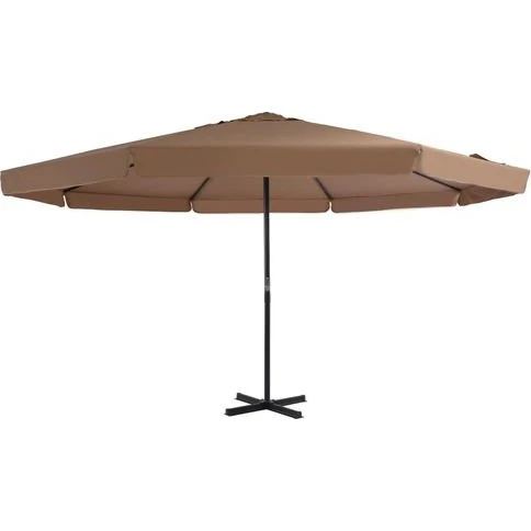 vidaXL Sonnenschirm 500 cm Aluminium-Mast Taupe